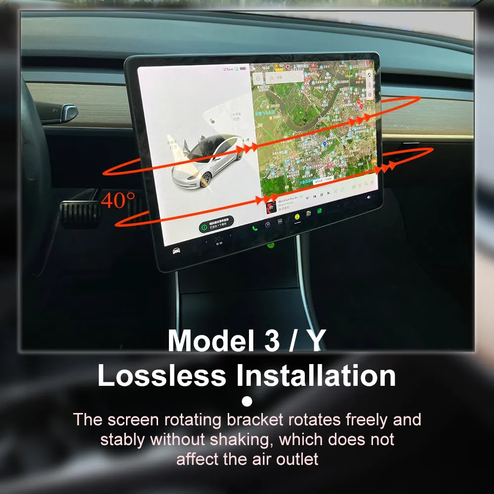 

Model3 Screen Rotation Bracket GPS Navigation Holder Newest For Tesla Model 3 Y Car Central Control ModelY Auto 2022 Accessories