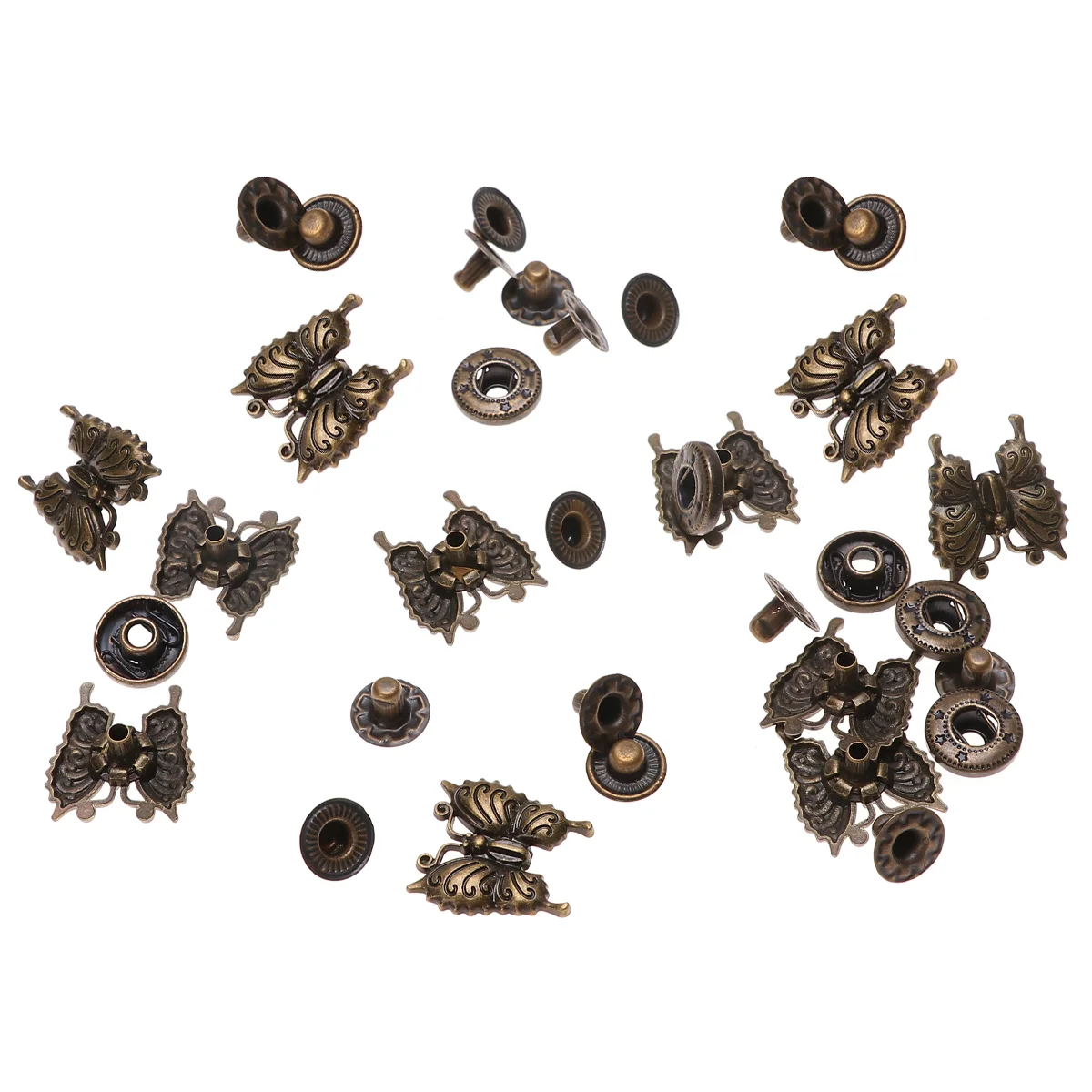 10 Sets Press Studs Snap Fasteners Press Studs Snap Button Bag Bronze Snap Fastener Snap Fasteners Kit
10 Sets Press Studs Snap Fasteners Press Studs Snap Button Bag Bronze Snap Fastener Snap Fasteners Kit