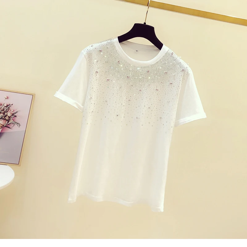 2021 summer new T-shirt women's fashion loose all-match short-sleeved top Black 
2021 summer new T-shirt women's fashion loose all-match short-sleeved top Black