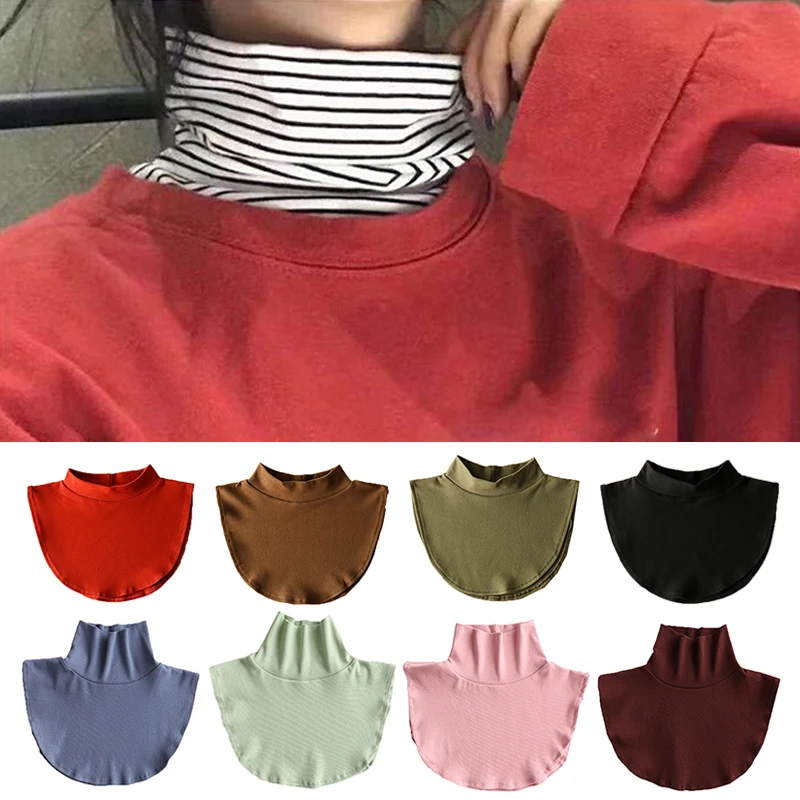Autumn Winter Cotton Womens Fake Collar Solid Turtleneck False Blouse Top Black White Turtleneck Sweater Detachable Scarf Wrap
Autumn Winter Cotton Womens Fake Collar Solid Turtleneck False Blouse Top Black White Turtleneck Sweater Detachable Scarf Wrap