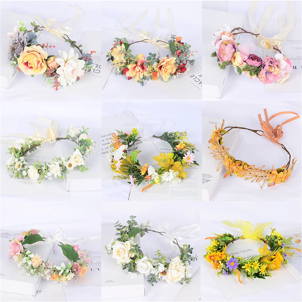 2022 Fairy Spirit Flower Wreath Bride Women Flower Crown Hair Band Wedding Floral Headband Garland Ribbon Girl Hair Accessories
2022 Fairy Spirit Flower Wreath Bride Women Flower Crown Hair Band Wedding Floral Headband Garland Ribbon Girl Hair Accessories