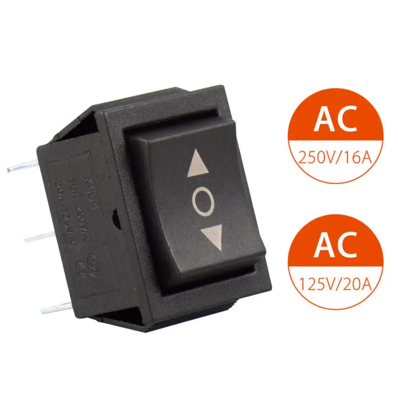 1PCS DPDT Black Rocker Switch Power Switch ON-OFF-ON 3 Position 6 Pins The Arrow Is Reset 16A 250VAC/ 20A 125VAC
1PCS DPDT Black Rocker Switch Power Switch ON-OFF-ON 3 Position 6 Pins The Arrow Is Reset 16A 250VAC/ 20A 125VAC
