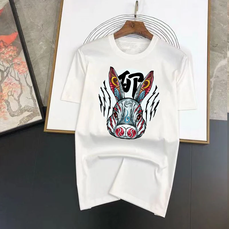 Summer Japan Cartoon Rabbit Print Cotton Vintage Short Sleeve Hip-Hop Streetwear Rap Boy T-Shirt Loose Oversized Tops Tees 7XL
Summer Japan Cartoon Rabbit Print Cotton Vintage Short Sleeve Hip-Hop Streetwear Rap Boy T-Shirt Loose Oversized Tops Tees 7XL