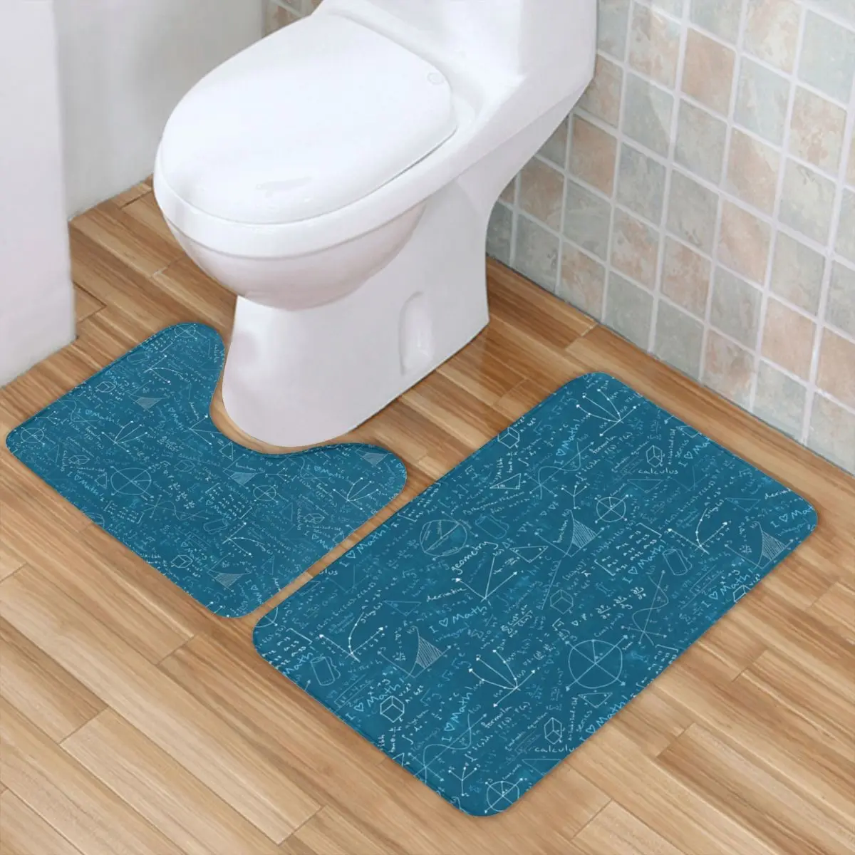 Math Lessons Bath Mat Pi Day Print Polyester Door 2pcs Bathroom Mat Set Absorbent Vintage Bathroom Rug 
Math Lessons Bath Mat Pi Day Print Polyester Door 2pcs Bathroom Mat Set Absorbent Vintage Bathroom Rug