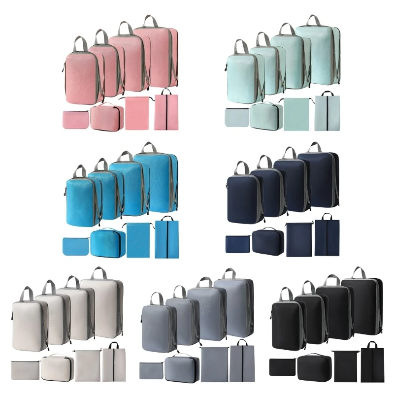 

8Pcs/set Luggage Organizers Bags for Travel Waterproof Packing Cube Storage Bags for Suitcases with Drawstring Bags