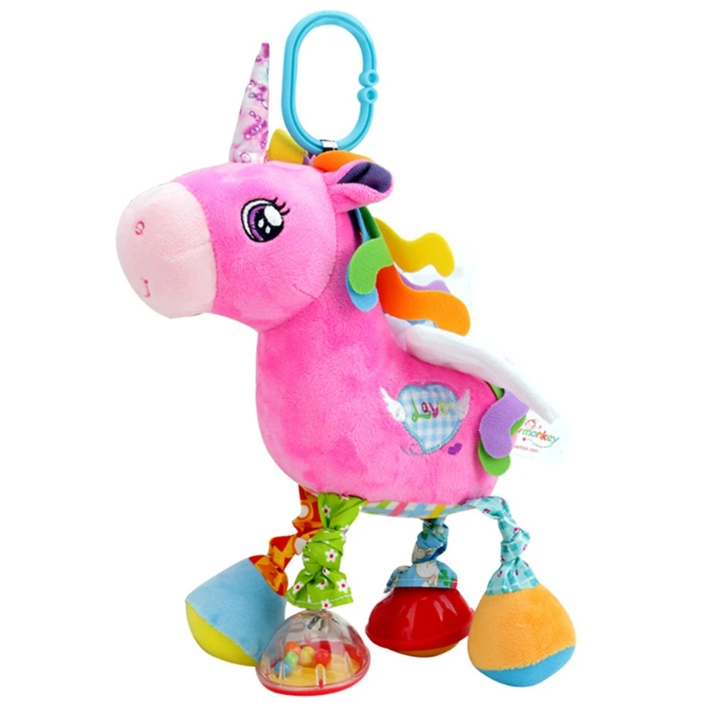 Погремушка в форме розовой лошади детские подарки детская кровать украшение