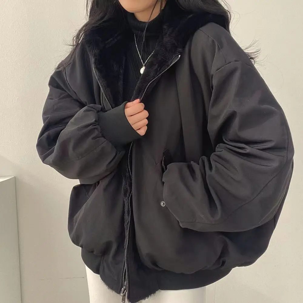 Korean style plus velvet thickened on both sides to wear lamb wool cotton clothing women's coat winter new hooded cotton jacket
Korean style plus velvet thickened on both sides to wear lamb wool cotton clothing women's coat winter new hooded cotton jacket