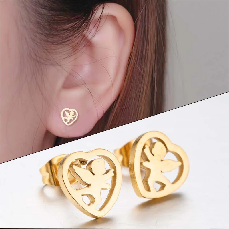 WANGAIYAO new fashion temperament all-match heart-shaped earrings stainless steel cute angel earrings holiday ladies ear jewelry
WANGAIYAO new fashion temperament all-match heart-shaped earrings stainless steel cute angel earrings holiday ladies ear jewelry