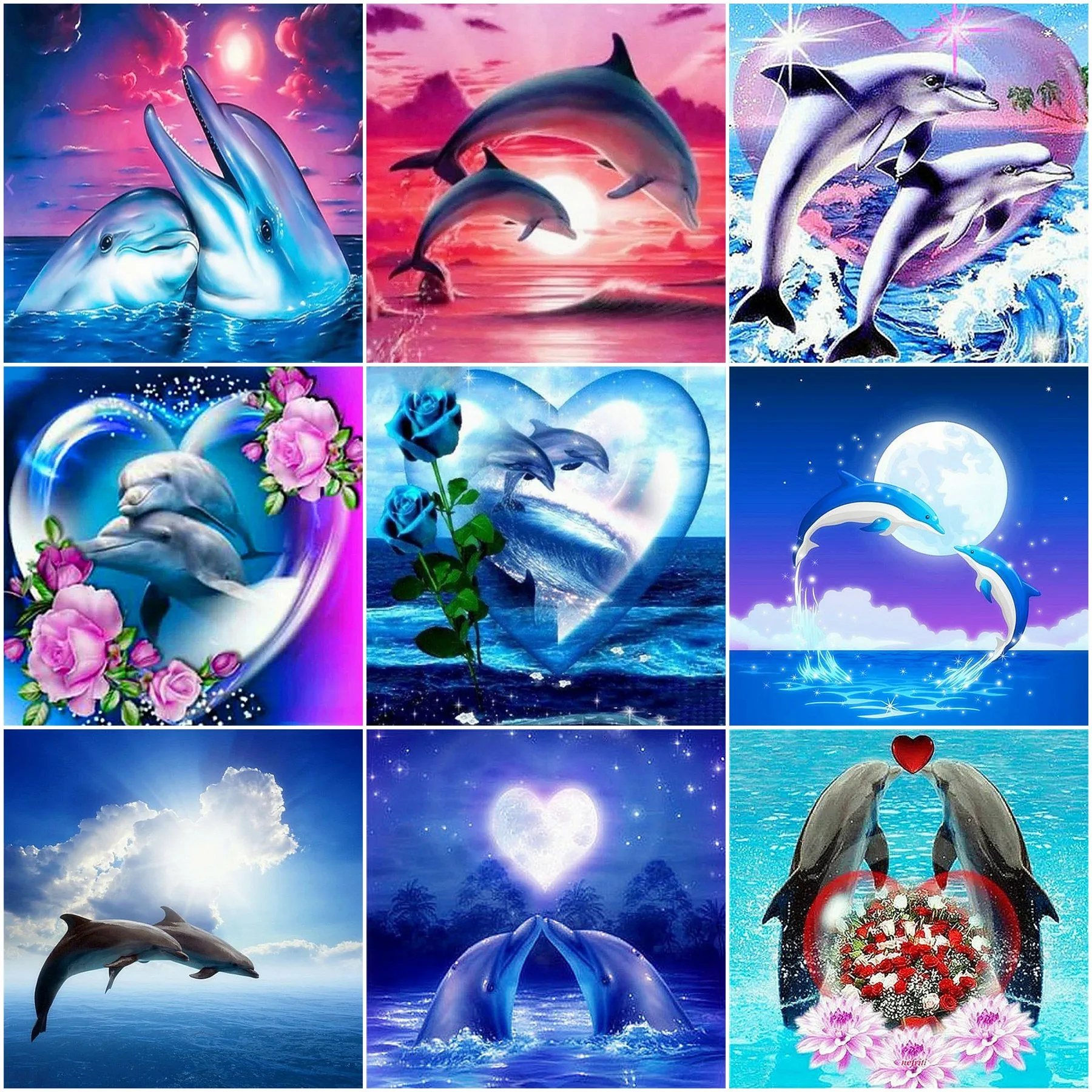 HUACAN Diamond Painting Animal Rhinestone Picture 5D DIY Diamond Mosaic Dolphin Sea Full Drill Home Decor
HUACAN Diamond Painting Animal Rhinestone Picture 5D DIY Diamond Mosaic Dolphin Sea Full Drill Home Decor