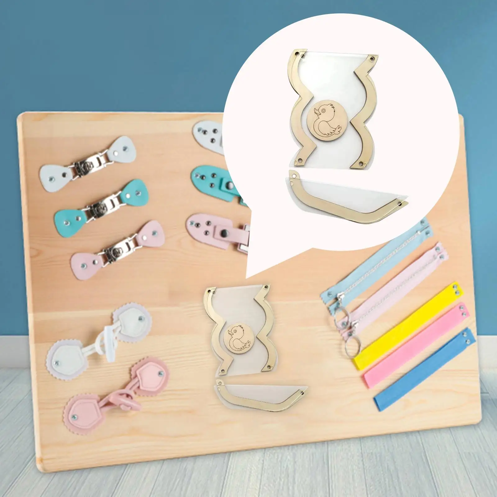 Montessori Toy Busy Board DIY Accessories Wooden Duck Track Developmental Fine Motor Skill Educational Toys Sensory Toys
Montessori Toy Busy Board DIY Accessories Wooden Duck Track Developmental Fine Motor Skill Educational Toys Sensory Toys
