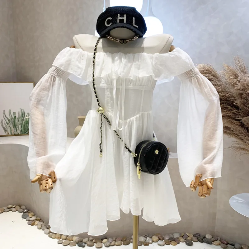 Niche Design New Women's Clothing 2022 Summer Off Shoulder Ruffle Slim Retro Fold Dress Fashion Vestidos Elegantes Para Mujer
Niche Design New Women's Clothing 2022 Summer Off Shoulder Ruffle Slim Retro Fold Dress Fashion Vestidos Elegantes Para Mujer