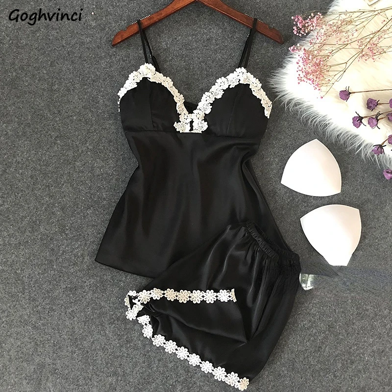 Pajama Sets Women V-neck Summer Feminino Sexy Homewear Comfortable Sleeveless Elegant Chic Ladies Sleepwear Floral Simple Cozy
Pajama Sets Women V-neck Summer Feminino Sexy Homewear Comfortable Sleeveless Elegant Chic Ladies Sleepwear Floral Simple Cozy