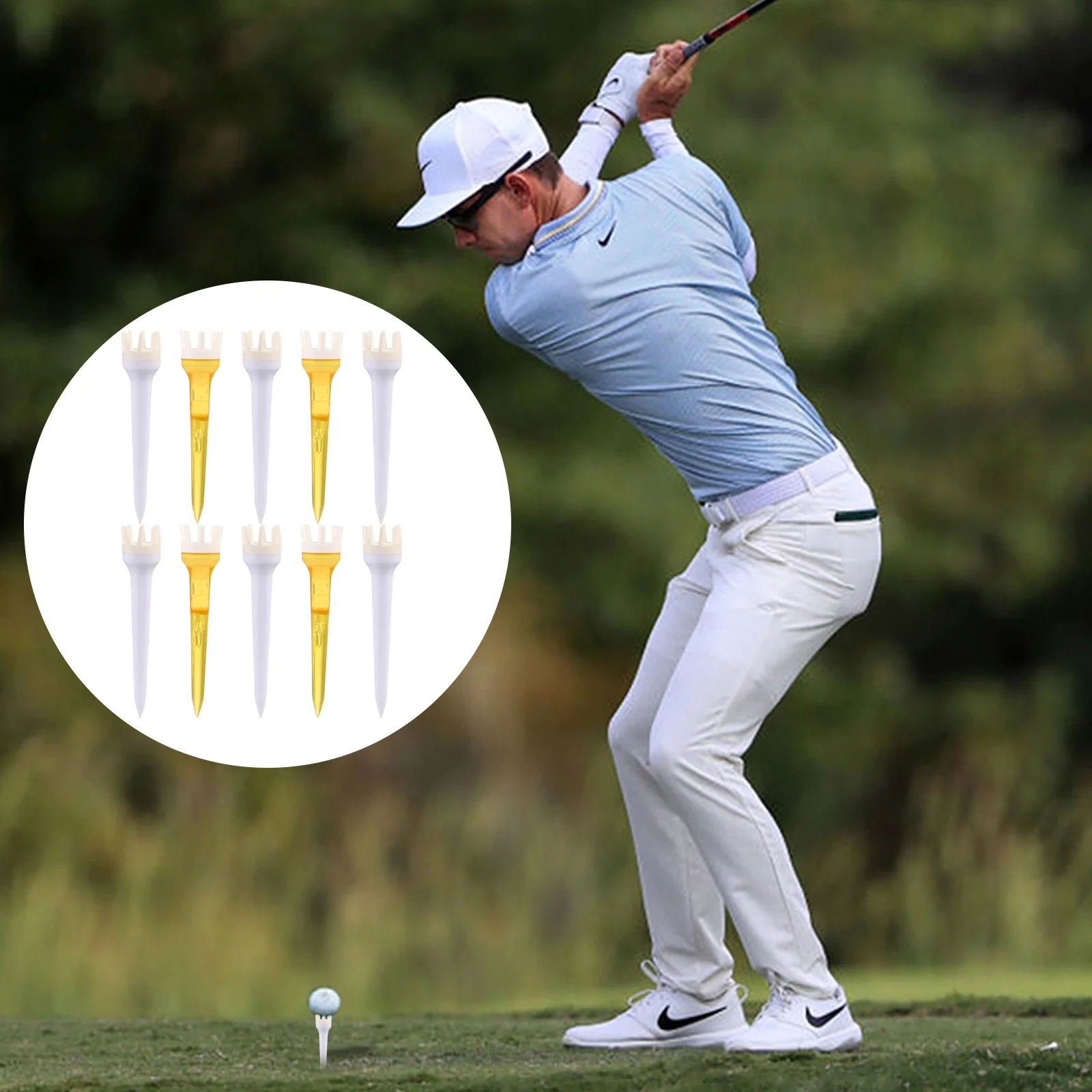 10Pcs Tee Shape Clear Holder RacksGolf Tees for Training Tool 6.2CM ( Mixed Color )
10Pcs Tee Shape Clear Holder RacksGolf Tees for Training Tool 6.2CM ( Mixed Color )