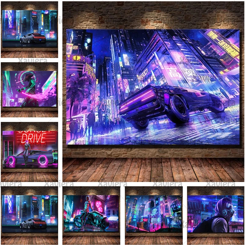 Canvas Art Painting Future Sci-Fi Punk Style Artwork Night City Street Scenery Poster Technology Wall Picture Home Decoration
Canvas Art Painting Future Sci-Fi Punk Style Artwork Night City Street Scenery Poster Technology Wall Picture Home Decoration
