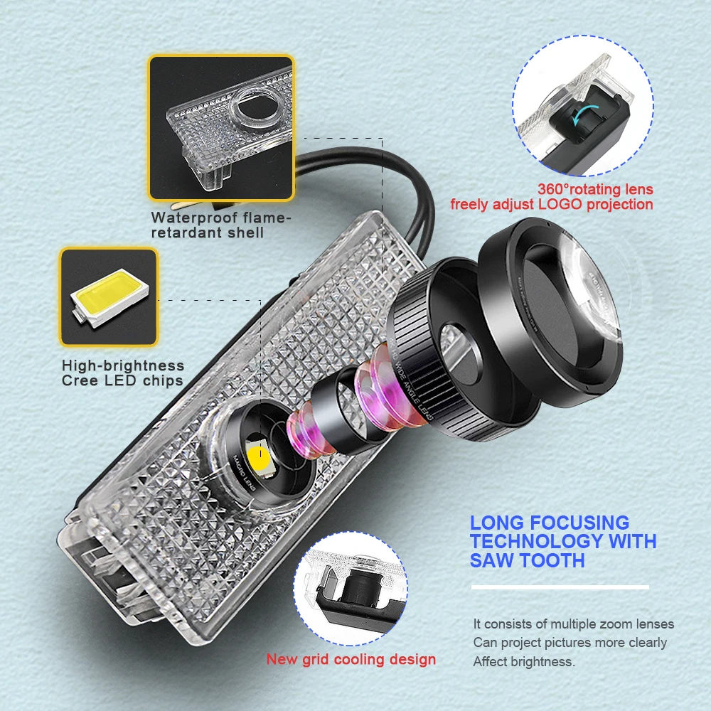 LED Car Door Emblem Projector Light For BMW 1 3 5 6 7 X1 X3 X5 X6 E81 E83 E87 E60 E61 E70 E71 E90 E91 F10 F20 F30 Welcome Lights
LED Car Door Emblem Projector Light For BMW 1 3 5 6 7 X1 X3 X5 X6 E81 E83 E87 E60 E61 E70 E71 E90 E91 F10 F20 F30 Welcome Lights