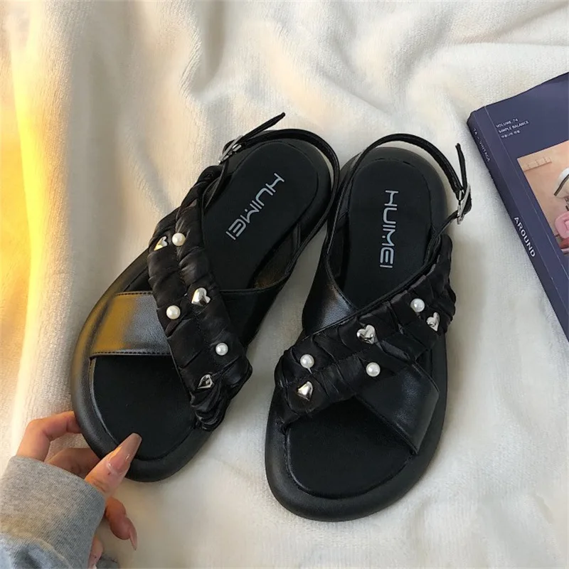 2022 Summer New Black Casual Thick-soled Sandals French Niche Women's Shoes All-match Single Shoes Ladies Fashion Women's Shoes
2022 Summer New Black Casual Thick-soled Sandals French Niche Women's Shoes All-match Single Shoes Ladies Fashion Women's Shoes