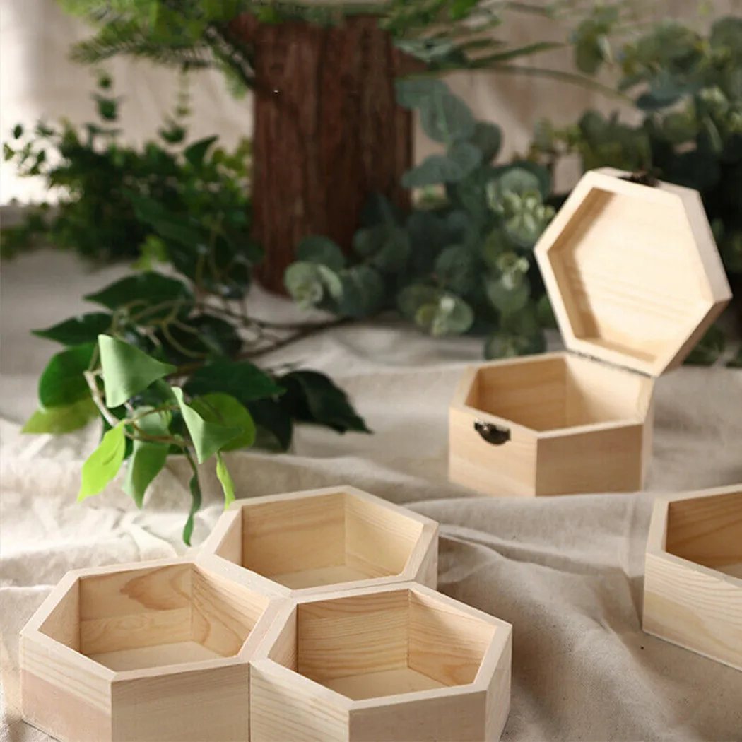 Wooden Hexagonal Shaped Storage Box Jewelry Box Wedding Gifts Favors Holder Home Organization Storage Boxes Christmas Decoration
Wooden Hexagonal Shaped Storage Box Jewelry Box Wedding Gifts Favors Holder Home Organization Storage Boxes Christmas Decoration