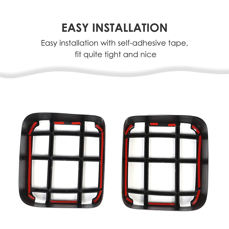 Rear Tail Light Guard Trim Cover, Tail Light Covers Protector for Jeep Wrangler JL JLU Sport X Sahara 2018-2021
Rear Tail Light Guard Trim Cover, Tail Light Covers Protector for Jeep Wrangler JL JLU Sport X Sahara 2018-2021