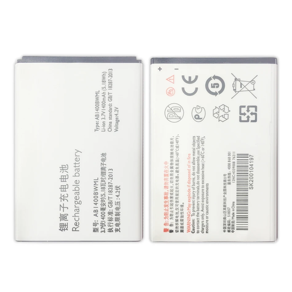 

AB1400BWML для Philips Xenium S301 S308 запасная батарея для мобильного телефона 1400mAh