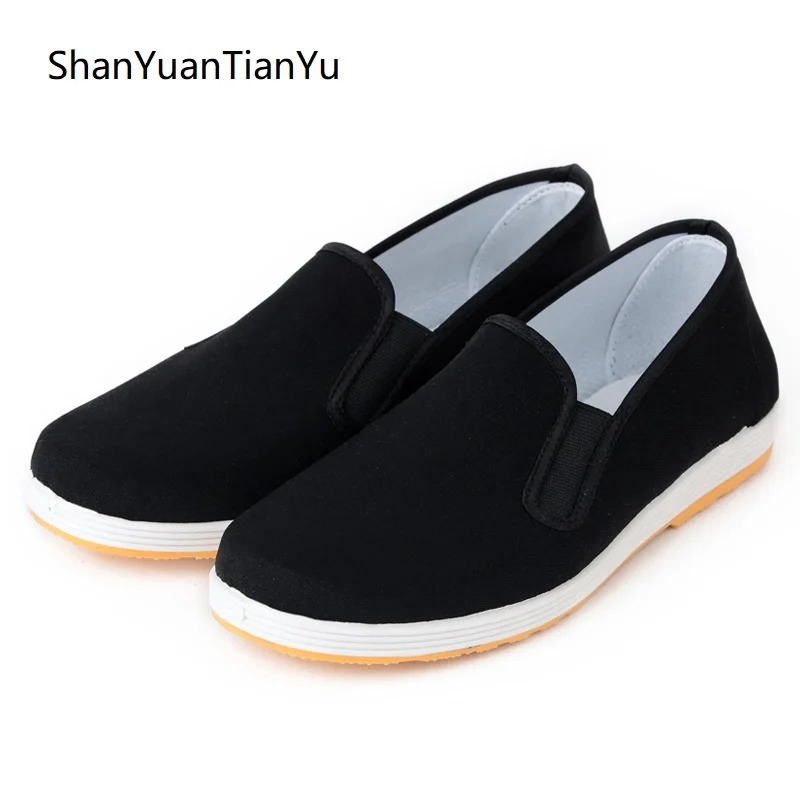 

Traditional Chinese Style Loafers Men Kung Fu Shoes Bruce Lee Tai Chi Wushu Black Martial Arts Shoes Tang Suit Sportwear