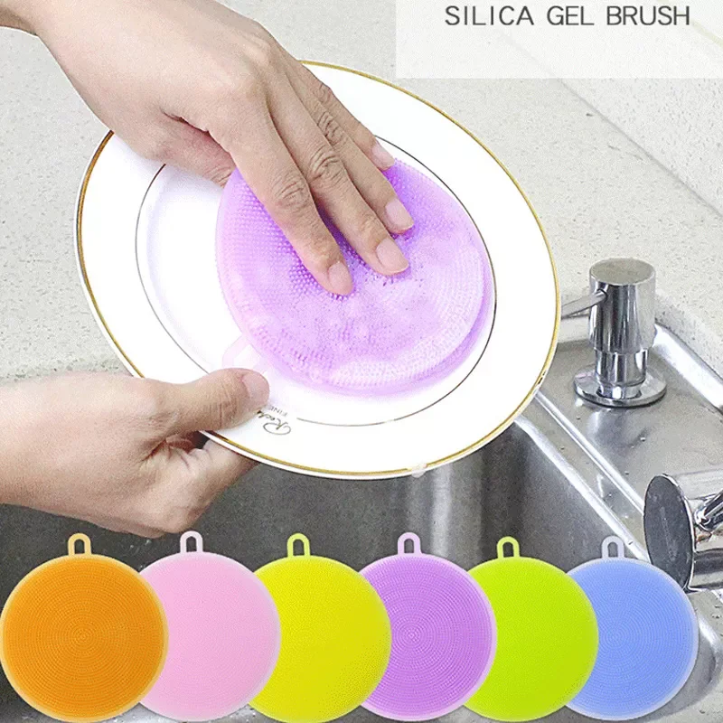 Kitchen Cleaning Brush Silicone Dishwashing Brush Fruit Vegetable Cleaning Brushes Pot Pan Sponge Scouring Pads Cleaning Tools
Kitchen Cleaning Brush Silicone Dishwashing Brush Fruit Vegetable Cleaning Brushes Pot Pan Sponge Scouring Pads Cleaning Tools