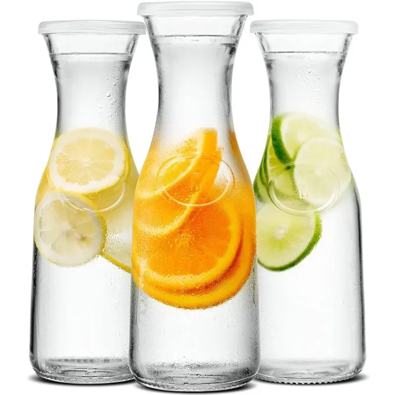 Unique 35 Oz Kitchen Set - 3 Stylish Glass Carafe with Lids for Hot and Cold Beverages Serving.
Unique 35 Oz Kitchen Set - 3 Stylish Glass Carafe with Lids for Hot and Cold Beverages Serving.