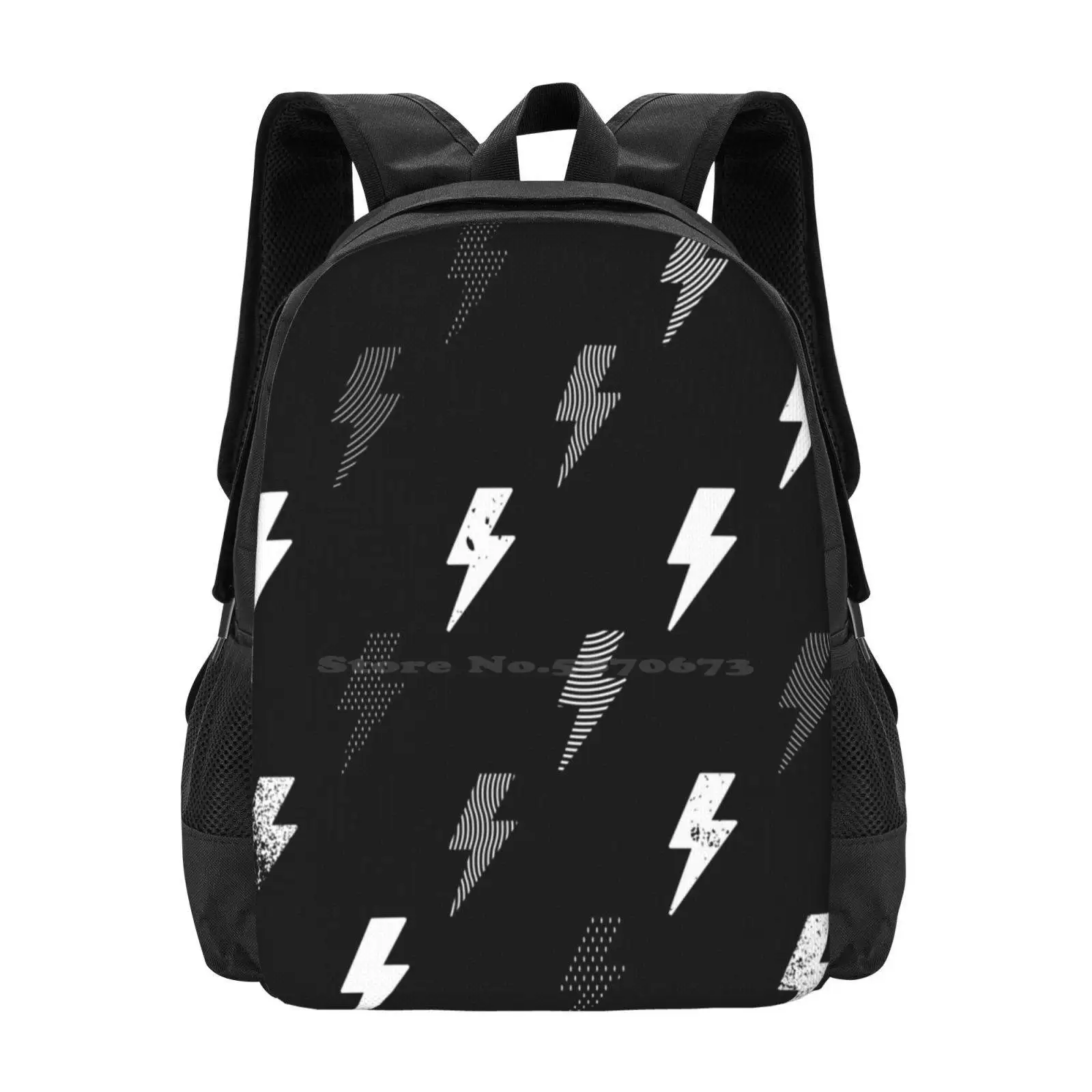 Школьные ранцы с принтом грома для девочек-подростков, дорожные сумки для ноутбука, с черно-белым геометрическим рисунком и темными векторн... 
Школьные ранцы с принтом грома для девочек-подростков, дорожные сумки для ноутбука, с черно-белым геометрическим рисунком и темными векторн...