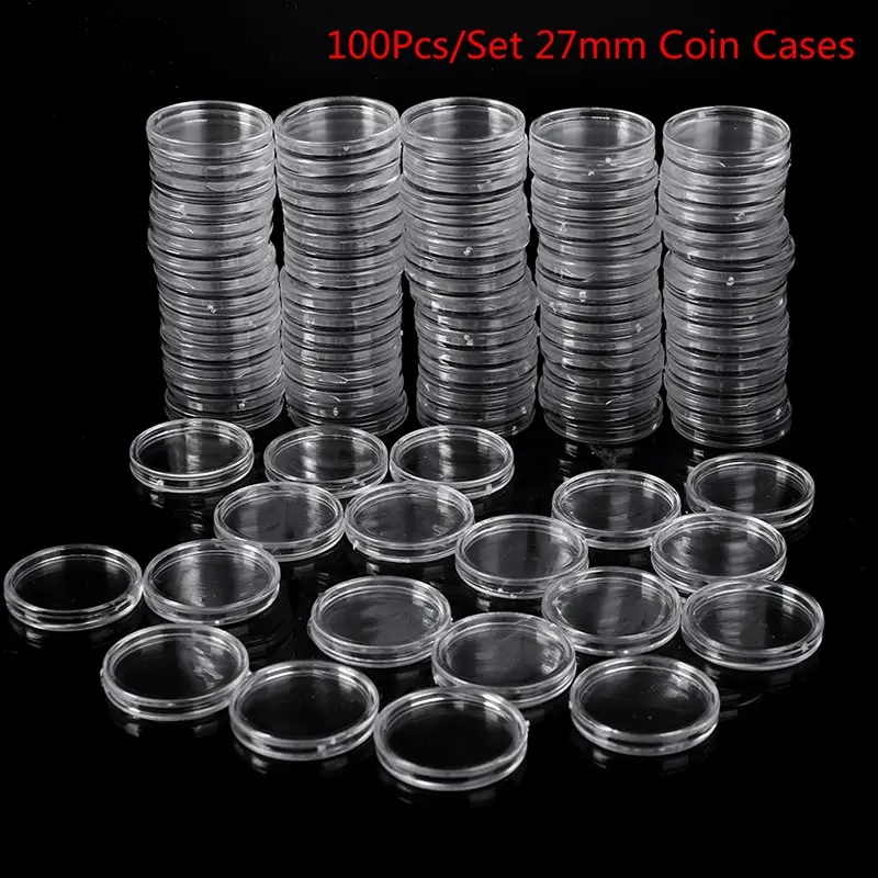 100 Pieces Of 27mm Plastic Small Round Box Coin Protection Box Coin Holder Capsule Storage Box Round Display Box
100 Pieces Of 27mm Plastic Small Round Box Coin Protection Box Coin Holder Capsule Storage Box Round Display Box