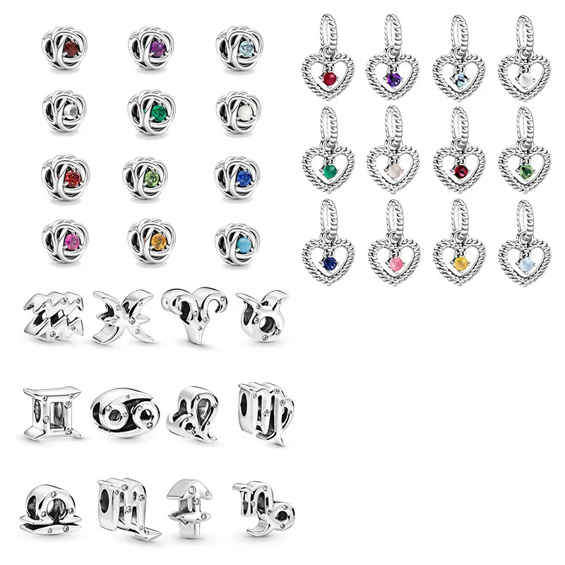 Hot Sale 925 Silver Color Pendents 12 Months Birthstone Constellation Charm Fit Original Pandora Bracelet Bead Fashion Jewelry
Hot Sale 925 Silver Color Pendents 12 Months Birthstone Constellation Charm Fit Original Pandora Bracelet Bead Fashion Jewelry