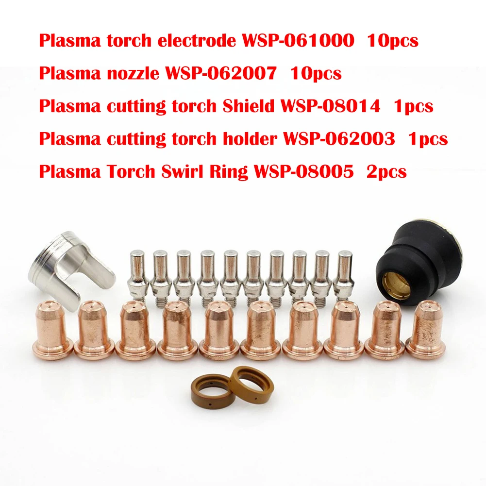 IPT40 60 Torch Plasma Torch Plasma Nozzle Soldering Tools Standoff Supplies Welder Cutter Welding Equipment 24pcs
IPT40 60 Torch Plasma Torch Plasma Nozzle Soldering Tools Standoff Supplies Welder Cutter Welding Equipment 24pcs