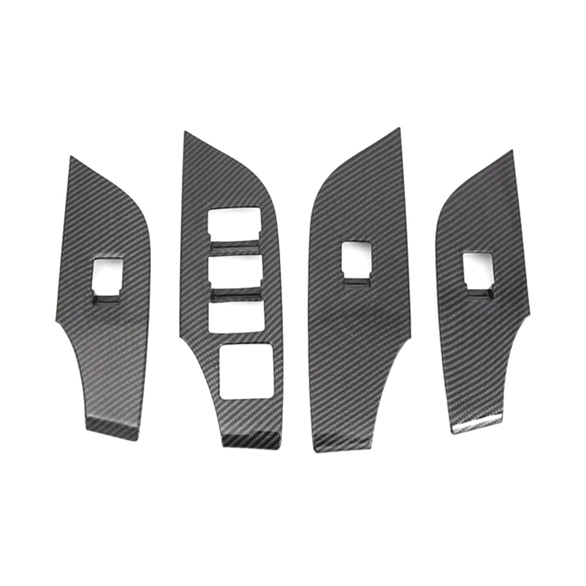 

4 шт. Стильные наклейки для интерьера автомобиля из углеродного волокна для окна переключателя панели рамы крышки отделки для Toyota RAV4 2019 2020