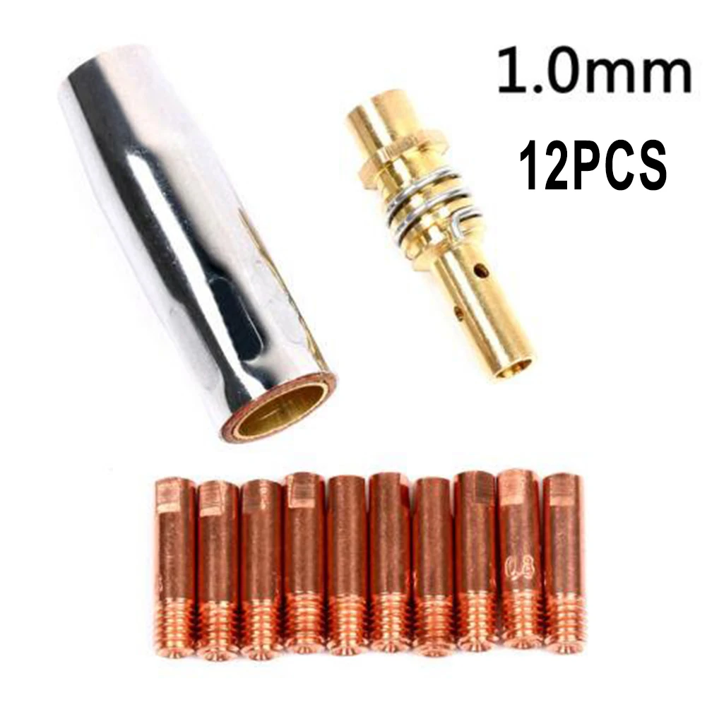 Welding Tips and Nozzle Set 12 Piece MB15 Copper and Chrome Zirconium Copper Kit with Tip Holder and Gas Diffuser
Welding Tips and Nozzle Set 12 Piece MB15 Copper and Chrome Zirconium Copper Kit with Tip Holder and Gas Diffuser