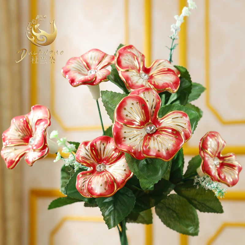 

Новый керамический цветочный букет в европейском стиле, цветок сливы, роза, для дома, гостиной, обеденного стола, цветочное украшение