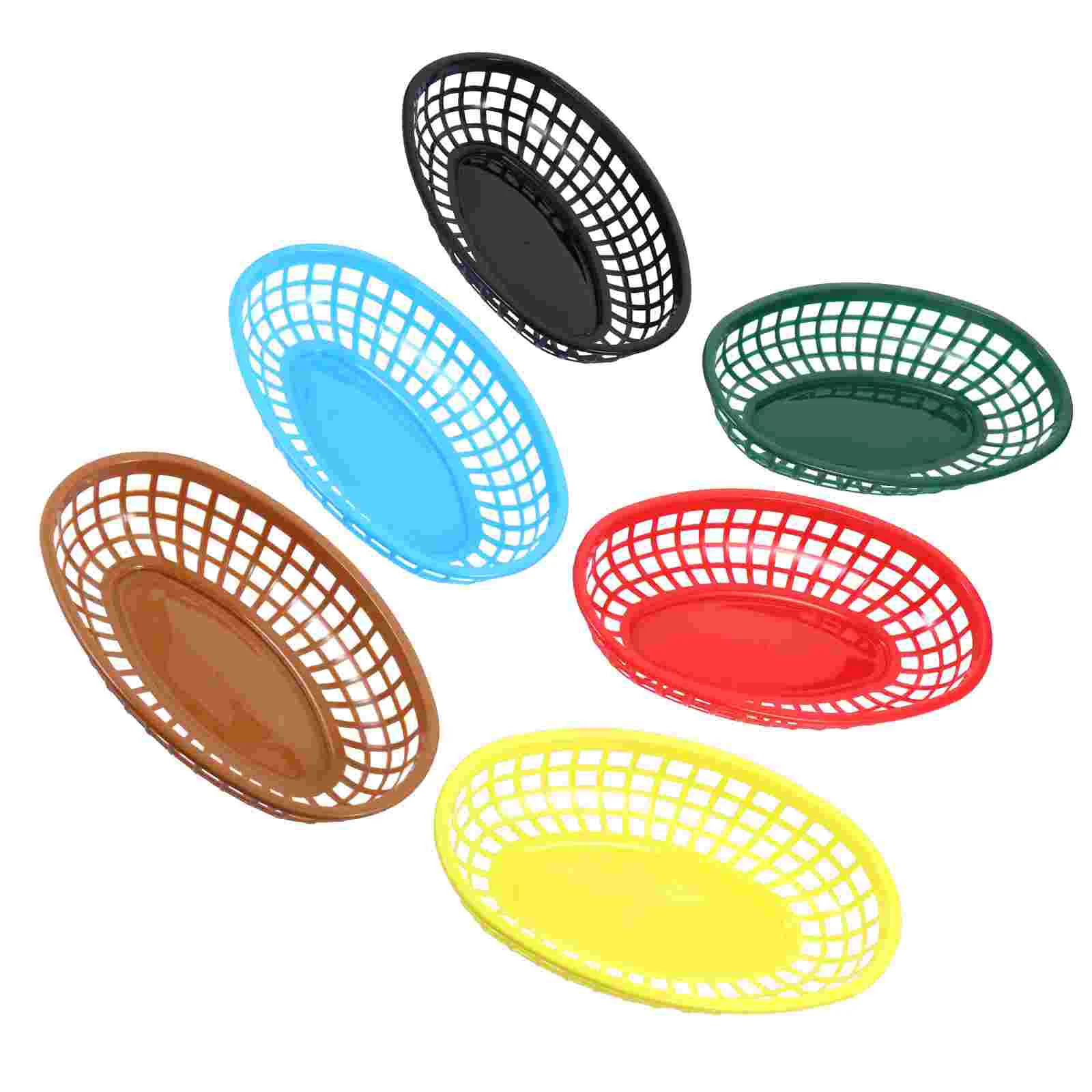 6 Pcs Plastic Basket Storage Basket Oval Tray Container Restaurant Food Baskets Food Grade Pp Bread Basket Nut Tray 
6 Pcs Plastic Basket Storage Basket Oval Tray Container Restaurant Food Baskets Food Grade Pp Bread Basket Nut Tray