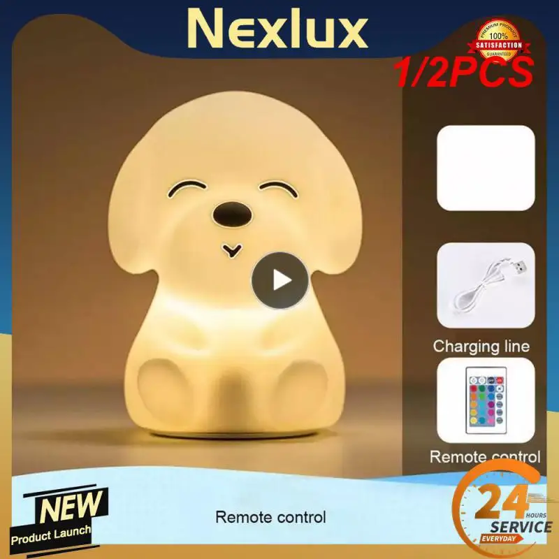 1/2PCS Dog LED Night Light Touch Sensor Remote Control 16 Colors Dimmable USB Rechargeable Silicone Puppy Lamp for Children Baby
1/2PCS Dog LED Night Light Touch Sensor Remote Control 16 Colors Dimmable USB Rechargeable Silicone Puppy Lamp for Children Baby