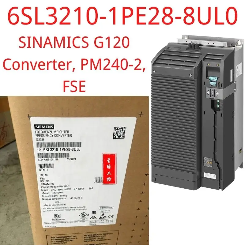 6SL3210-1PE28-8UL0 Brand New SINAMICS G120 POWER MODULE PM240-2 WITHOUT FILTER WITH BUILT IN BRAKING CHOPPER 3AC380-480V
6SL3210-1PE28-8UL0 Brand New SINAMICS G120 POWER MODULE PM240-2 WITHOUT FILTER WITH BUILT IN BRAKING CHOPPER 3AC380-480V