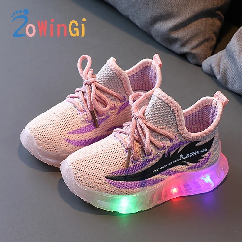 Детские кроссовки со светодиодной подсветкой, Нескользящие, дышащие, для бега, для начинающих ходить детей, размеры 21-30 
Детские кроссовки со светодиодной подсветкой, Нескользящие, дышащие, для бега, для начинающих ходить детей, размеры 21-30