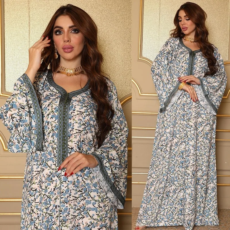 Muslim Dress Women Muslim Fashion European Clothing Spring and Summer Hijab Long Dresses Women with Sashes Islam Abaya African
Muslim Dress Women Muslim Fashion European Clothing Spring and Summer Hijab Long Dresses Women with Sashes Islam Abaya African