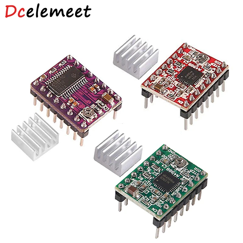 3D Printer Parts DRV8825 A4988 Stepper Motor Driver With Heat sink For SKR V1.3 1.4 GTR V1.0 RAMPS 1.4 1.6 MKS GEN V1.4 Board 
3D Printer Parts DRV8825 A4988 Stepper Motor Driver With Heat sink For SKR V1.3 1.4 GTR V1.0 RAMPS 1.4 1.6 MKS GEN V1.4 Board