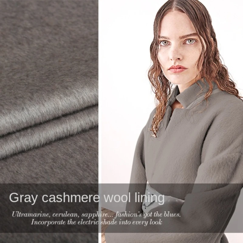 Wool Fabric Grey Smooth Cashmere Material Autumn Winter Dress Trench Coat Fabrics Brand Fashion Design Wholesale Cloth by Meter
Wool Fabric Grey Smooth Cashmere Material Autumn Winter Dress Trench Coat Fabrics Brand Fashion Design Wholesale Cloth by Meter