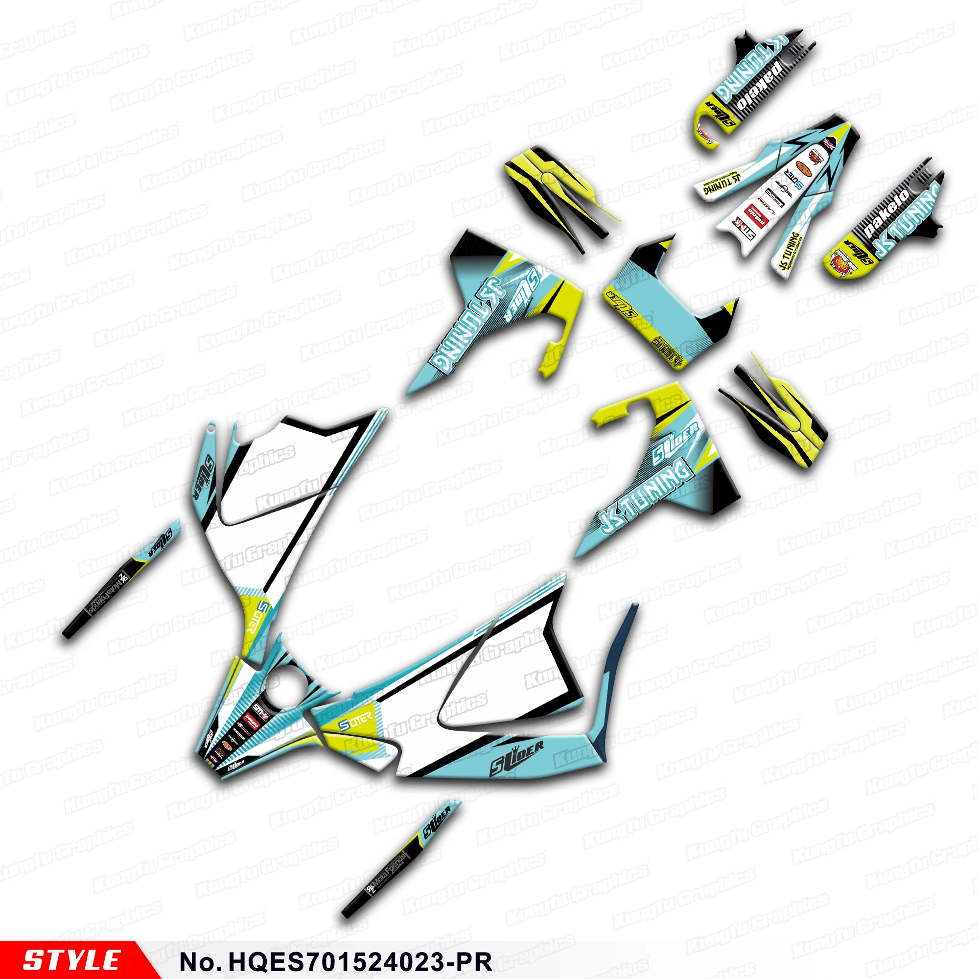 Aftermarket Enduro Stickers Kit Graphics для Husqvarna Supermoto 701 2015-2024 HQES701524023-PR
