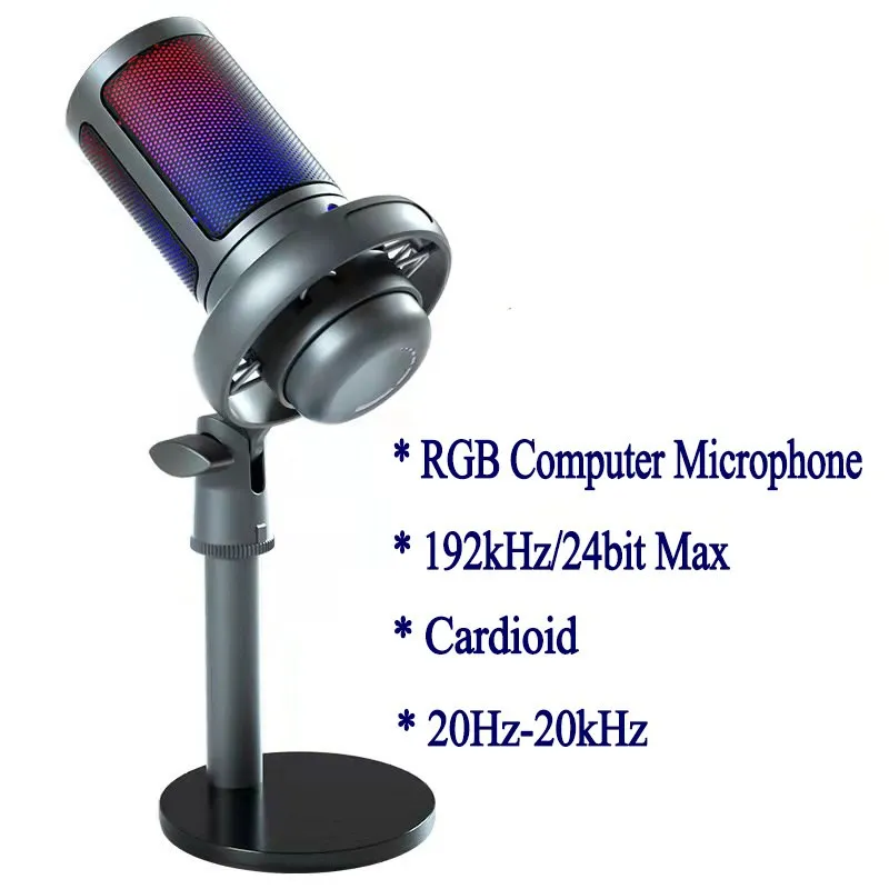 USB Microphone For Recording And Streaming On PC And Mac,Headphone Output And Touch-Mute Button RGB Hypercardioid Microphone Hot
USB Microphone For Recording And Streaming On PC And Mac,Headphone Output And Touch-Mute Button RGB Hypercardioid Microphone Hot