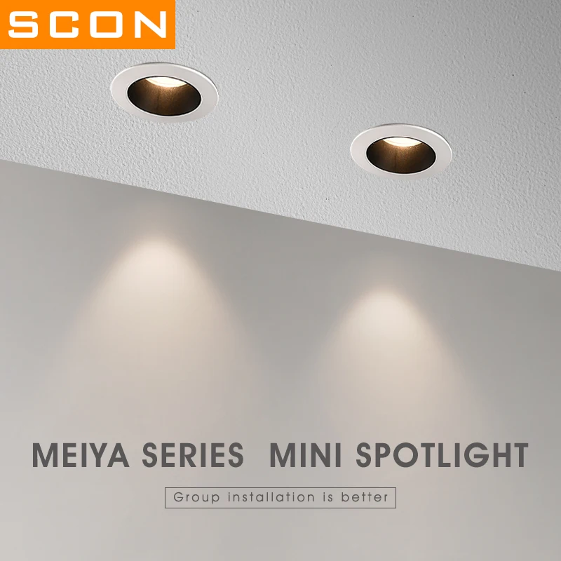 SCON Ant-glare COB 5.5cm 5W Mini jewelry showcase lighting fixtures ceiling Embedded spotlight
SCON Ant-glare COB 5.5cm 5W Mini jewelry showcase lighting fixtures ceiling Embedded spotlight