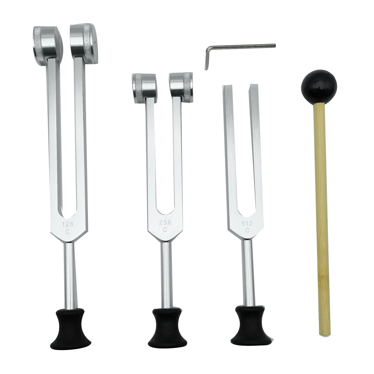 4 Pack Tuning Fork Set(128Hz, 256Hz, 512Hz)with Tuning Fork Hammer for Sound Sound Vibration Tool with Base,Silver
4 Pack Tuning Fork Set(128Hz, 256Hz, 512Hz)with Tuning Fork Hammer for Sound Sound Vibration Tool with Base,Silver