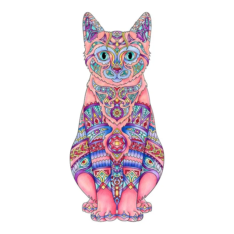 Cute Pink Cat Wooden Puzzle Kids Jigsaw Toy Gift Animal Shape Pieces Super Fun Montessori IQ Impossible Challenge Box A5 A4 A3
Cute Pink Cat Wooden Puzzle Kids Jigsaw Toy Gift Animal Shape Pieces Super Fun Montessori IQ Impossible Challenge Box A5 A4 A3