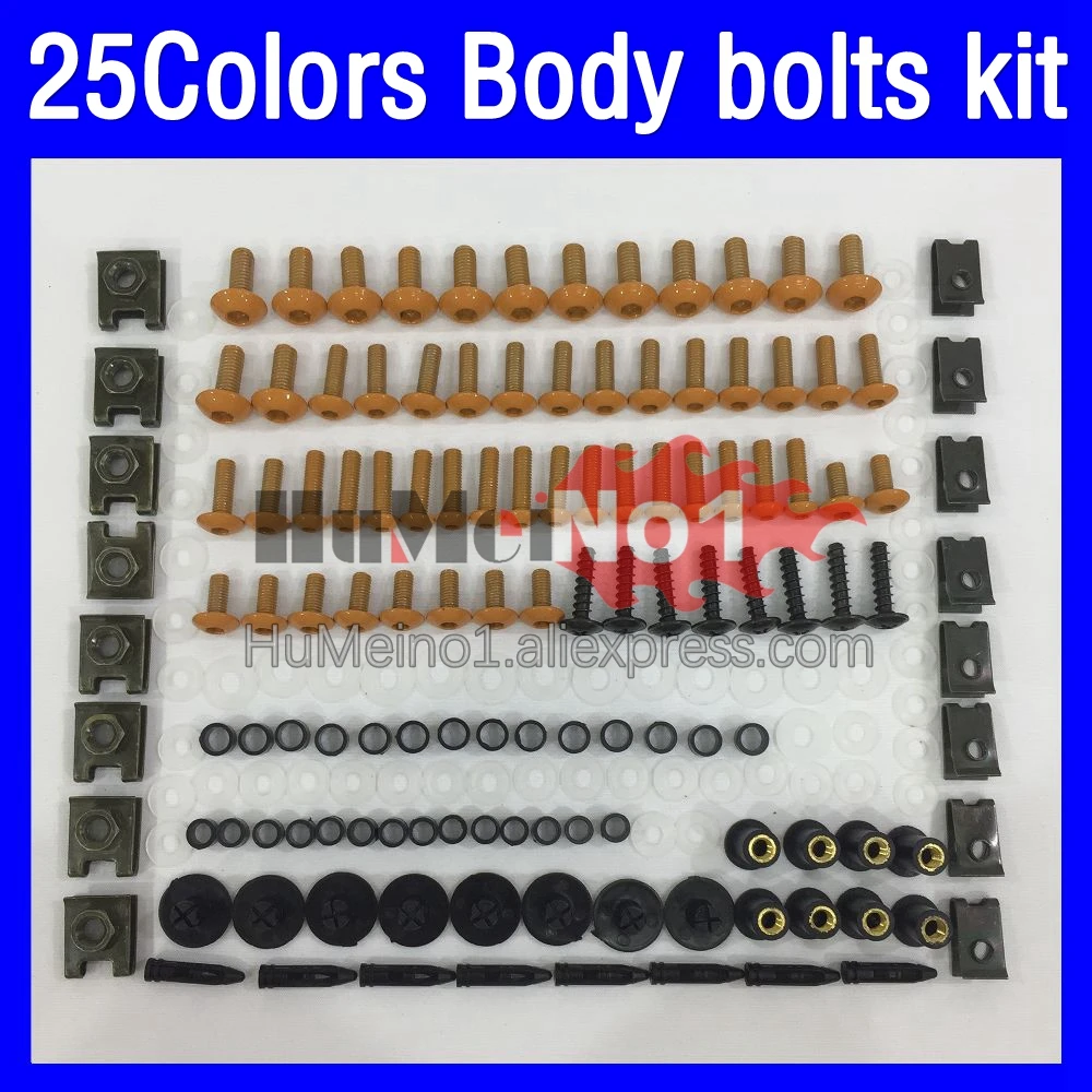 

268ps Fairing bolts full screw kit For DUCATI 748 853 916 996 998 S R CC 94-02 94 95 96 97 98 99 00 01 02 Body bolt screws Nuts