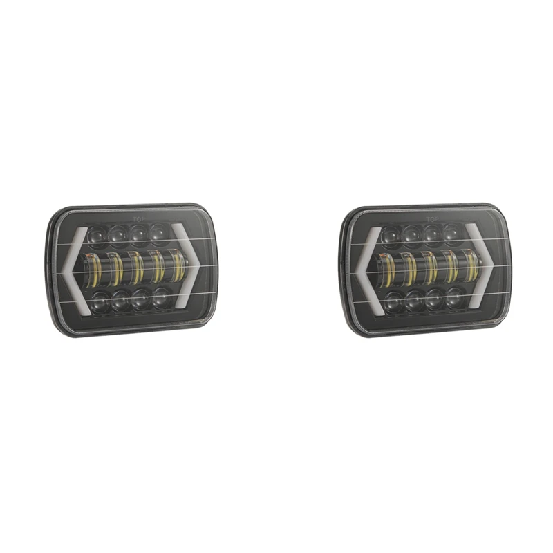 2Pcs 7X6 Inch Halo LED Headlights, 5X7 Inch Square LED Head Light With Angel Eyes DRL Turn Signal Light H6054 H5054
2Pcs 7X6 Inch Halo LED Headlights, 5X7 Inch Square LED Head Light With Angel Eyes DRL Turn Signal Light H6054 H5054