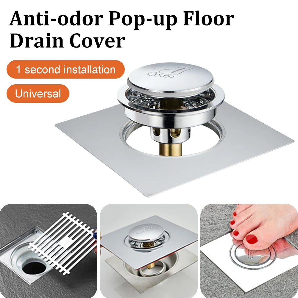 Shower Stainless Steel Hotel Easy Clean Bathroom Bouncing Durable Waste Cover Floor Drain Deodorant Silver Pedal Type Square
Shower Stainless Steel Hotel Easy Clean Bathroom Bouncing Durable Waste Cover Floor Drain Deodorant Silver Pedal Type Square