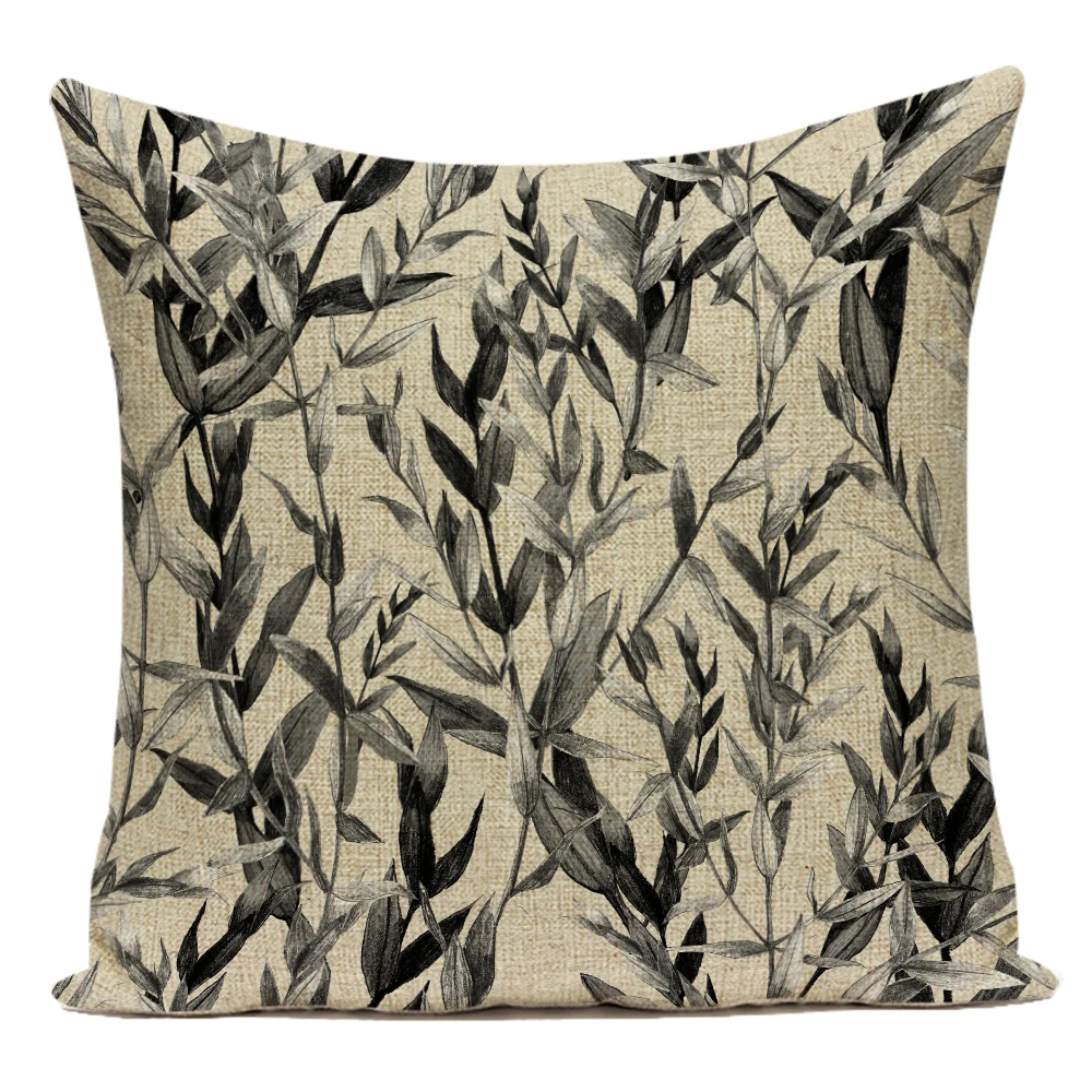 

Leaves Upholstery Floral Sofa Artistic Nordic Flower Home Decor Pillowcase Decorative Pillows 45x45 Cushion Cover Textile E2153