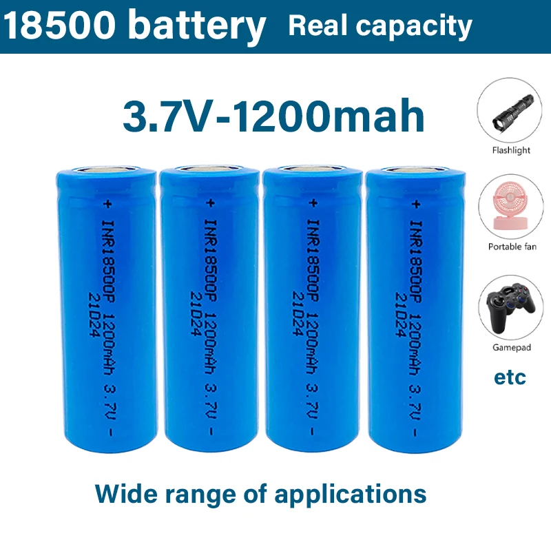 18500 battery 3.7V 1200mAh rechargeable lithium ion battery,3.7V For strong light flashlight anti-light special lithium battery
18500 battery 3.7V 1200mAh rechargeable lithium ion battery,3.7V For strong light flashlight anti-light special lithium battery